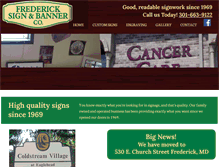 Tablet Screenshot of fredericksignandbanner.com